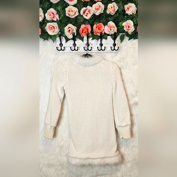 1989 Place Knitted Fleece Lined Jacket w/ Faux Fur Trim - Picture 2 of 8